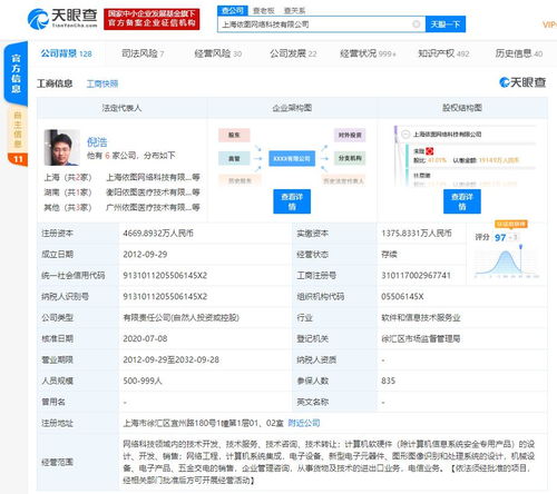 上海依图网络科技有限公司新增20条股权出质信息,目前全部股东均已出质股权